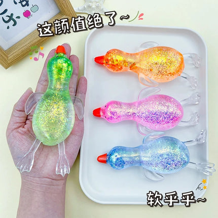 Cute Duck Squishy Maltose Sugar Stress Ball, Duck Stress Relief Squishy Moldable Slow Rise Relaxing Sensory Squeeze Fidgets Toys