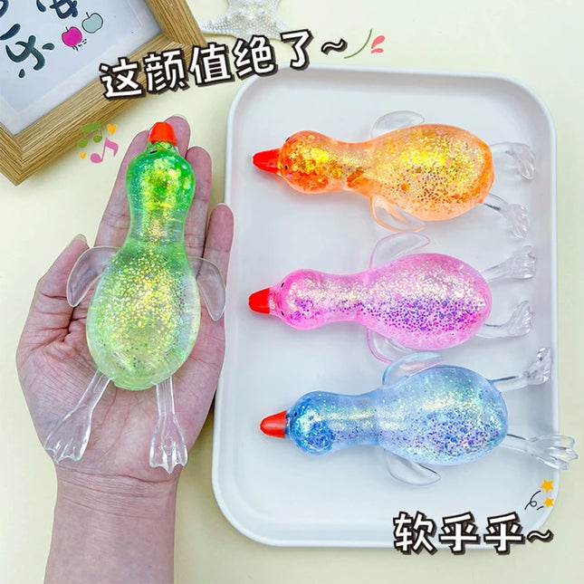 Cute Duck Squishy Maltose Sugar Stress Ball, Duck Stress Relief Squishy Moldable Slow Rise Relaxing Sensory Squeeze Fidgets Toys
