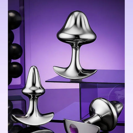 New Mushroom Anal Plug 33/48/58mm Metal Butt Plug Sphincter Training Anal Dilator Prostate Massager Sex Toys