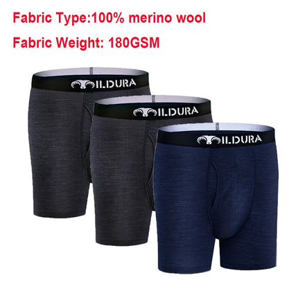 100% Merino Wool Boxer Briefs Men Merino Underwear Base Layer Merino Boxer Brief Underpants Soft Moisture Breathable Asian Size