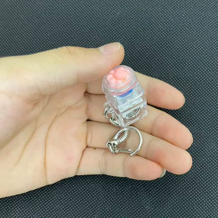 Fingertip Decompression Toy Keys Silicone Soft Cat Paws Keychain Key Ring Mobile phone Pendant Accessories Keyboard Tapping