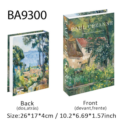 Van Gogh Monet Fake Book Painting Decorative Books Storage Box Sunflower Water Lily Coffee Table Books Home Decor Shooting Props