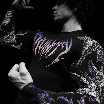 2026 New Dragon Awakening Pattern Gym Long Sleeve Top for Spring and Summer Running Swimming Weightlifting Fitness Clothes