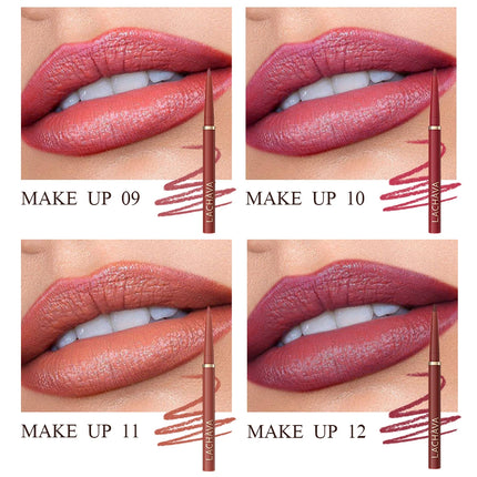 Long-lasting Waterproof Matte Nude Lip Liner - High Pigmentation, Retractable, Smooth Application, Natural Look