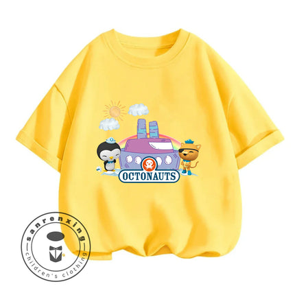 Octonauts 2026 Crew Neck T-Shirt 3-14Y Boys Girls Summer Cute Kawaii Cartoon Street Hot Fashion Outdoor Casual Stylish