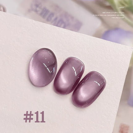 1-12pcs TC Popular Purple Cat Eye Nail Polish Gel Set UV Gel Soak Off Nail Magnetic Gel Polish Nail Art DlY For Salon At Home