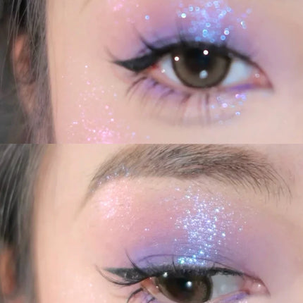 Diamond Highlighter Palette Gorgeous Glitter Eyeshadow Glossy Shiny Silkworm Shadow Shimmer Cowherd Weaver Girl Eyes Makeup