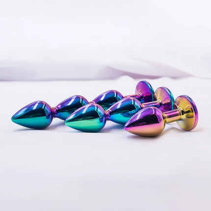 Aluminum Alloy Anal Plug Gem Base Butt Plug Anal Massage Dilatancy Toys Adult Masturbation Sexual Wellness G-Point Massage