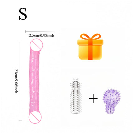 Adult Sex Toy Anal Toy Dual-head Ultra-long and Extra-large Simulated Dual-head Fake Penis, Simulated Penis, Lesbian Dildo 18+