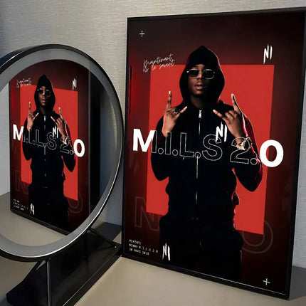 French Singer Rapper N-ninho Poster High Quality Dorm Living Room Aesthetic Wall Decoration Painting Stickers Gift
