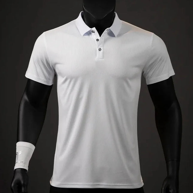 2026 New Polo Shirt For Men Quick Dry Short-sleeved Polo Shirt For Outdoor Sports and Fitness Breathable and Cool Mesh Lapel Top