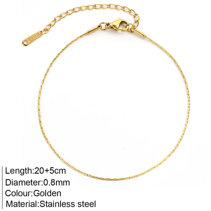 Stainless Steel Delicate Anklet for Women Gold Color Chain Anklet Bracelets on The Leg Do Not Fade Anklet Jewelry Women 2025 new