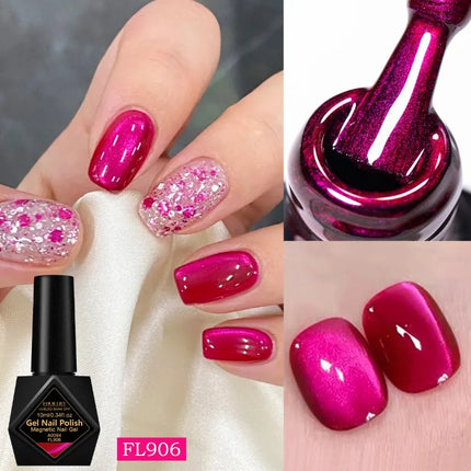 10ml Dragon Fruit Cat Magnetic Gel Nail Polish Red Jewel Effect Semi Permanent UV Gel Varnish Soak Off Nail Art Nail Supplies