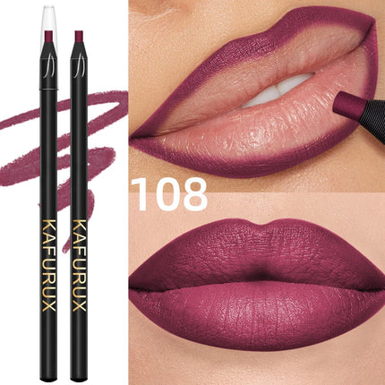 1PC Waterproof Matte Lip Liner Contours Lips in Shades Lipstick Long Lasting Non-stick Cup Hydrating Lip Makeup 12 Colors Gifts