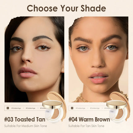 FOCALLURE Foundation Air Cushion Waterproof Matte Base Poreless High Coverage Face Cream Nutritious Smooth Foundation Makeup