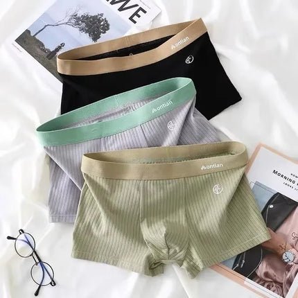 3 PCS Boxer Shorts Men Underwear Male Cotton Sexy Underpants Comfortable Breathable Panties Youth Sports Boxershorts M-3XL