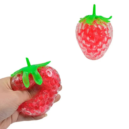 2PCS Fruit Squishy Stress Balls for Kids Strawberry Watermelon Squeeze Toys Dough Ball Fidget Toys for Anxiety Relief