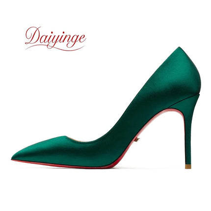 Elegant Woman Heeled Shoes 2026 Trend Luxury Red Bottoms High Heels Pointed Toe Stiletto Pumps 12 cm Party Dress Wedding Shoes