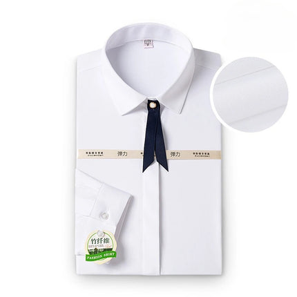 No-Iron Anti-Wrinkle 8XL New Fabric 50% Bamboo Fiber 46%Polyester 4%Spandex Men Shirts Long Sleeve Business work shirt Soft Cozy
