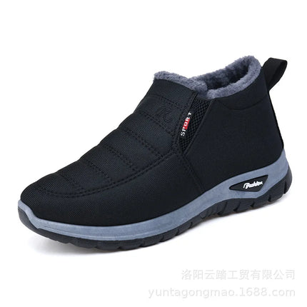 Winter New Fleece Lined Anti-slip Soft Bottom Women's Short Boots Thick Warm Cotton Shoes round Toe Casual Style Comfortable