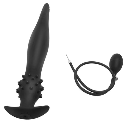 Super Long 5 Beads Inflatable Anal Plug Silicone Column Expandable Big Butt Plug Dildo Pump Ass Dilator BDSM Sex Toy for Couples