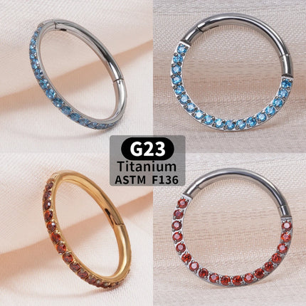 1/10PCS G23 Titanium ASTM F136 Pierced Set Hoop Nose Ring Earring Wome Jewelry Nasal Septum Cartilage Hinge Pitch Nose Ring Lip