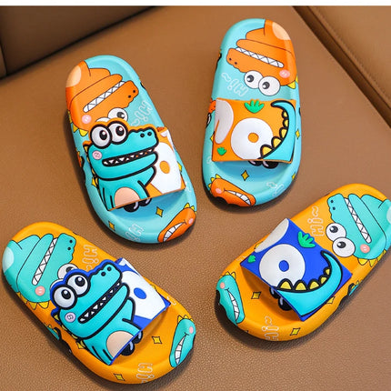 Cartoon Dinosaur Children Slippers Boy Girls Casual Shoes Flat Beach Water Shoes Indoor Soft Kids Cute Flip Flops for Boy Girl