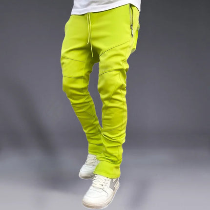 2025 Sport Pants Men's Korean Autumn Bunched Ankle Pants Stretch Slim Schoolbag Bag Fashion Brand Running Casual Long Pants