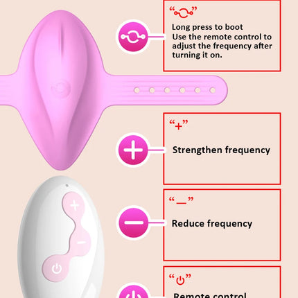 Wearable Vibrator Toy for Women Wireless Panty with Remote Control Bullet Sex Toy Vibrating Panties for Couples with Red Pink