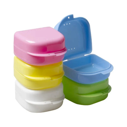 50pcs Dental Large Retainer Storage Box Denture Orthodontic Box Large Medium Open Box Tooth Tray Case