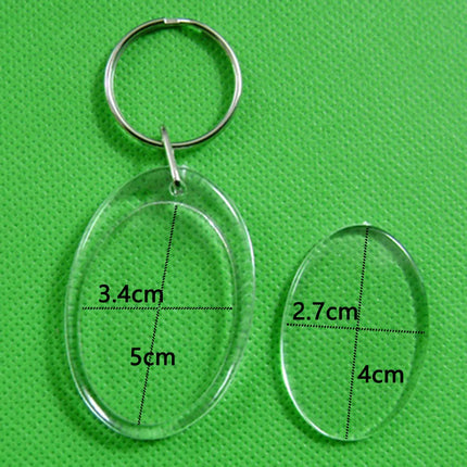 Photo Frame Keychian Acrylic Rectangle Insert Picture Frame Keyring Key Holder DIY Split Ring Gift for Women Ladies Girls
