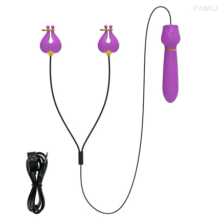 Sex Toys Nipple Vibrator Clamps Vibrating Breast Clips Nipple Stimulator Penetration Vagina Egg Sex Toys for Women Couples