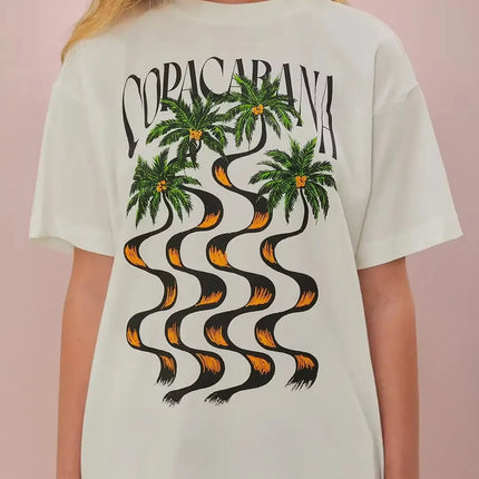 Brazil 2025 Spring and Summer New Personality Short-sleeve T-shirt Men Women The Same Cotton Casual T-shirt Y2k Ladies Clothes