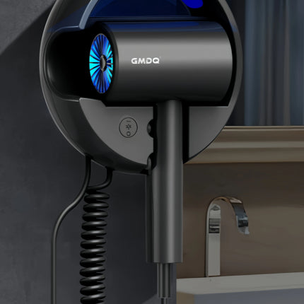 GMDQ Wall-mounted Hair Dryer 1800W Overheat Protection European Plug 220V Modern White/Black Design Suitable for Home/Office/Hot