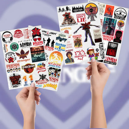 For Stranger Series A5 Size Cartoon Eleven Mike Creative DIY Waterproof Stickers UV Transfer Transparent Crystal DTF Stickers