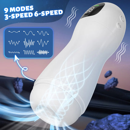 Male Masturbator Cup Vibration Blowjob Real Vagina Pocket Pussy Automatic Vibrating Bullet Penis Oral Adults Sex Toys For Man