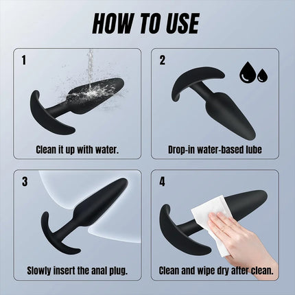 S/M/L Sexy Toys Anal Plug Butt Stimulation Women/Men Soft Silicone Erotic Anal Plug Training Adults Sex Toy for Couple Women Gay
