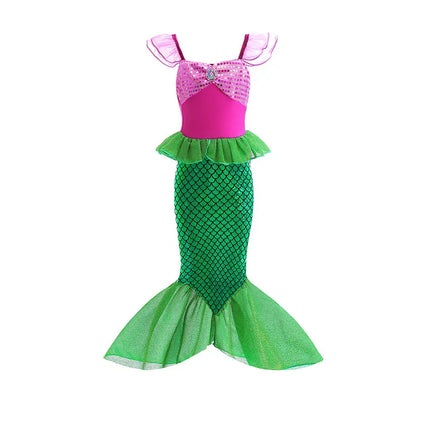 Fancy The Little Mermaid Costume Princess Ariel Mermaid Costume for Girls Ariel Carnival Halloween Costumes Party Dress Clothes