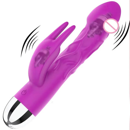 Huge Silicone Dildo Rabbit Vibrator for Women Clitoris Stimulation Massage 10 Speed G Spot Vibrator Adult Sex Toys