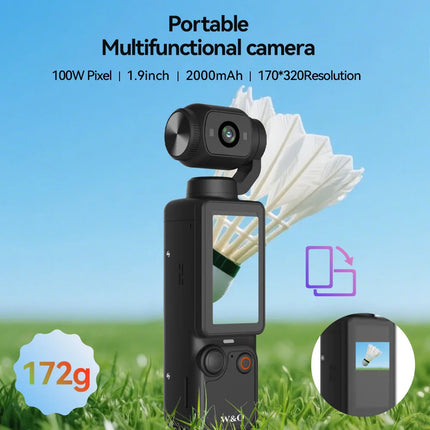 1080P WiFi Sports Wearable Camera Travel Bicycle Driver Recorder Mini Sports Cam for Motorcycle and Vlogging with 32GB SDcard