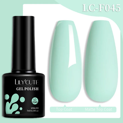 LILYCUTE 129 Colors 7ML Nail Gel Polish Nail Supplies Vernis Semi Permanent Nail Art Manicure Soak Off LED UV Gel Nail Varnishes