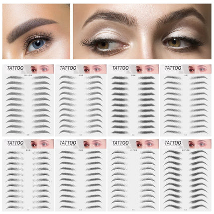 Nutural Eyebrow Tattoo Stickers Eyebrow Water Transfers Stickers Hair-Like Waterproof Easy To Wear Brow Enhancer Sticker Makeup