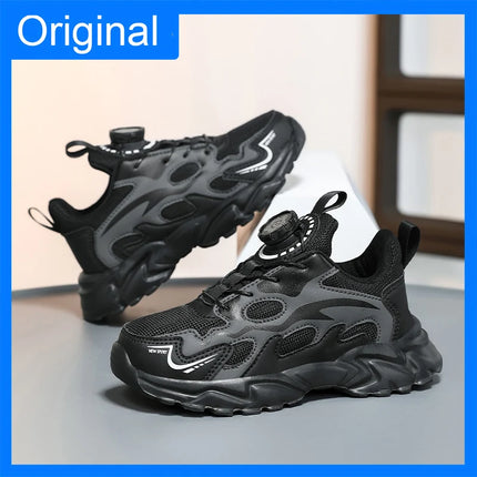 Children Sports Shoes Spring Breathe Mesh Thick Sole Light Anti Slip Children Daily Wear Casual Shoes Student Soft Running Shoes
