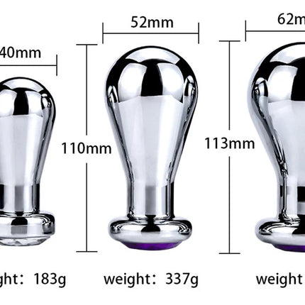 Runyu Large Anal Plug Metal Lighting Modeling Stainless Steel Butt Plug Women Men Anal Expansion Dildo Couple Adule Toy Trainer