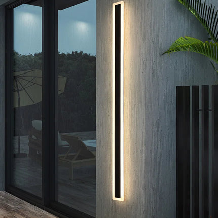 Modern Waterproof outdoor Long Strip LED wall lamps IP65 Iron Wall Light Garden porch Sconce Lights 110V 220V wall washer