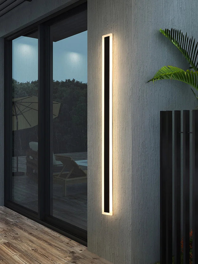 Modern Waterproof outdoor Long Strip LED wall lamps IP65 Iron Wall Light Garden porch Sconce Lights 110V 220V wall washer