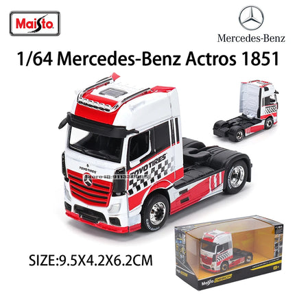 Maisto 1:64 Mercedes-Benz MACK Anthem International Trailer model simulation car model alloy car toy male collection gift