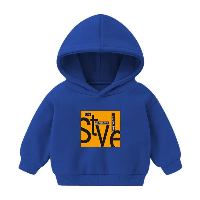 1pcs Boys Girls Thick Velvet Cartoon Tees Kids Solid Casual Fashion Warm Autumn Winter Sweatshirt Hoodie Baby Cloths Infant Tops