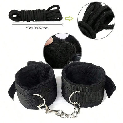Sex Toy BDSM Leather Whip  Plush Sex Handcuffs Nipple Clamps Whip Spanking Sex Metal Anal Plug Butt Bdsm Bondage Adult Games18+