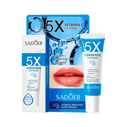 SADOER 5x Niacinamide Lip Care Tint Moisturizing Lip Balm & Anti-Chap Lip Mask Ceramide Lip Balm Vitamin C Lipstick Cute Makeup